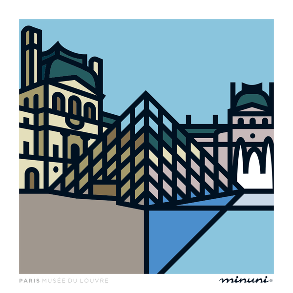 Art print inspired in Musee du Louvre
