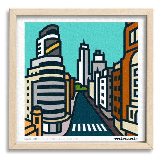 Lámina Gran Vía desde Callao, MADRID