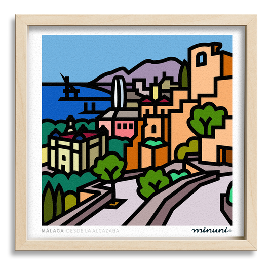 Lámina inspirada en la Alcazaba de Málaga
