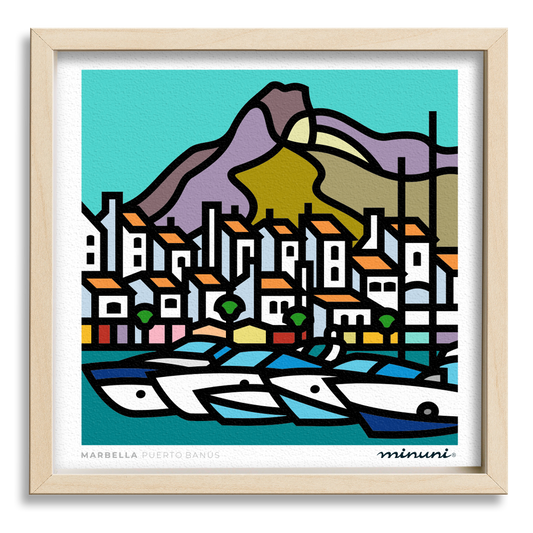 Lámina inspirada en Puerto Banús de Marbella