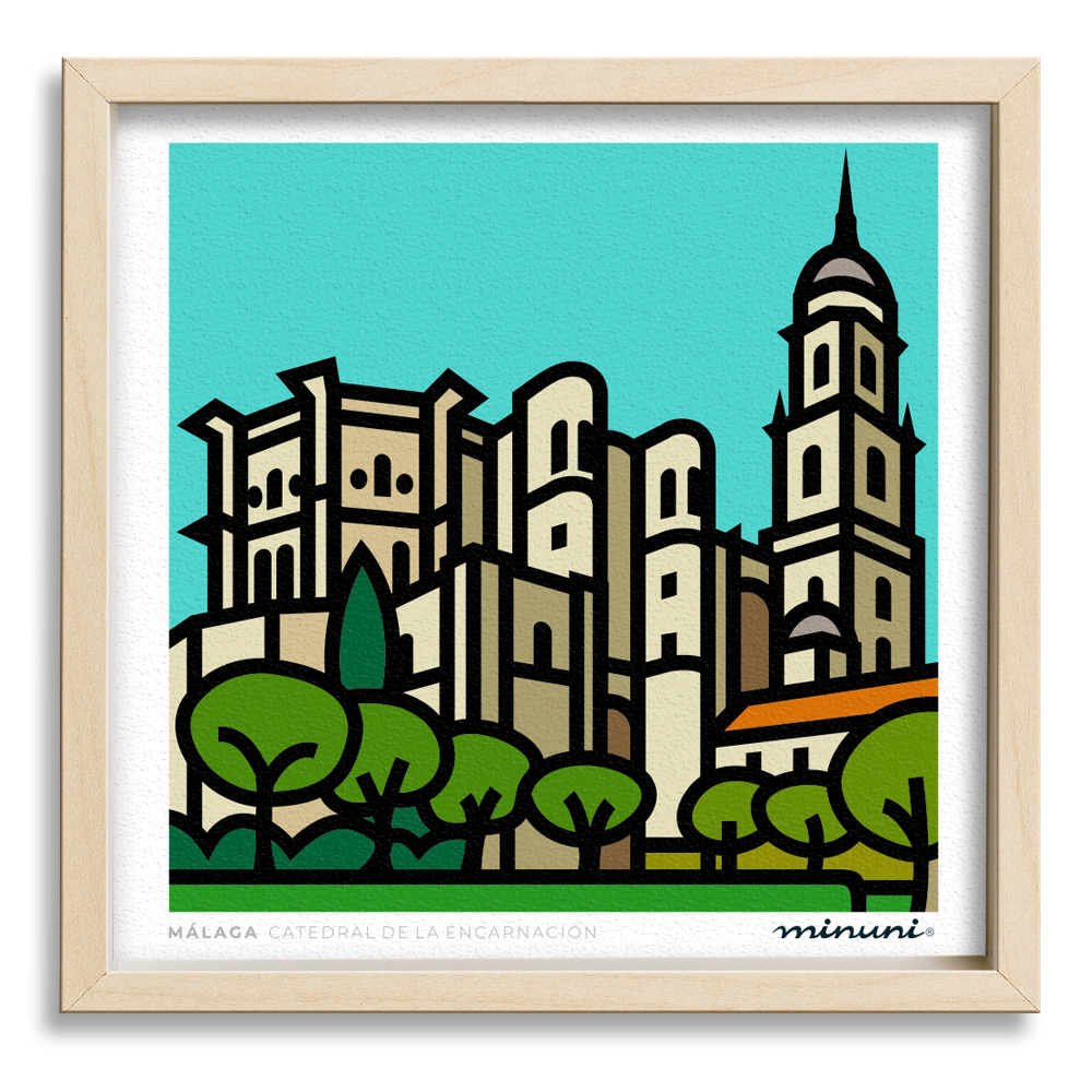 Lámina inspirada en la Catedral de Málaga