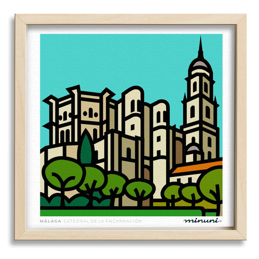 Lámina inspirada en la Catedral de Málaga
