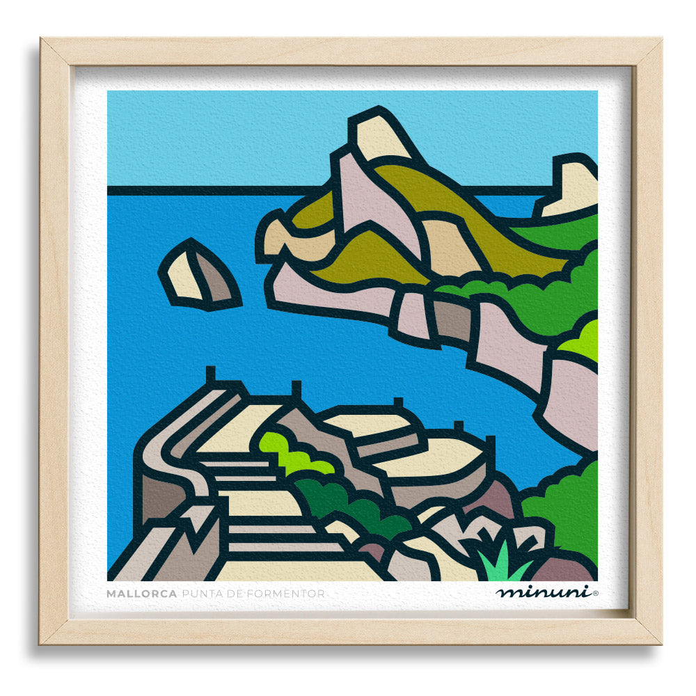 Lámina Punta de Formentor de Mallorca
