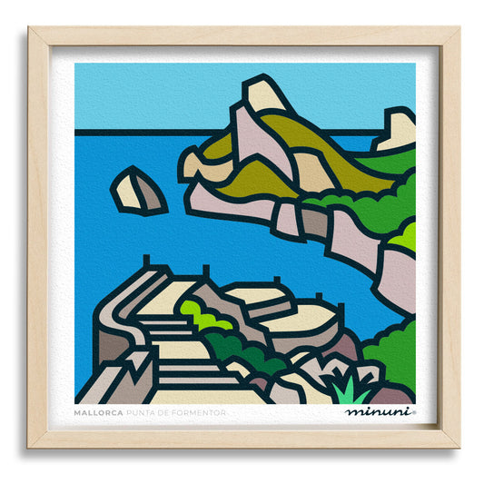 Lámina Punta de Formentor de Mallorca