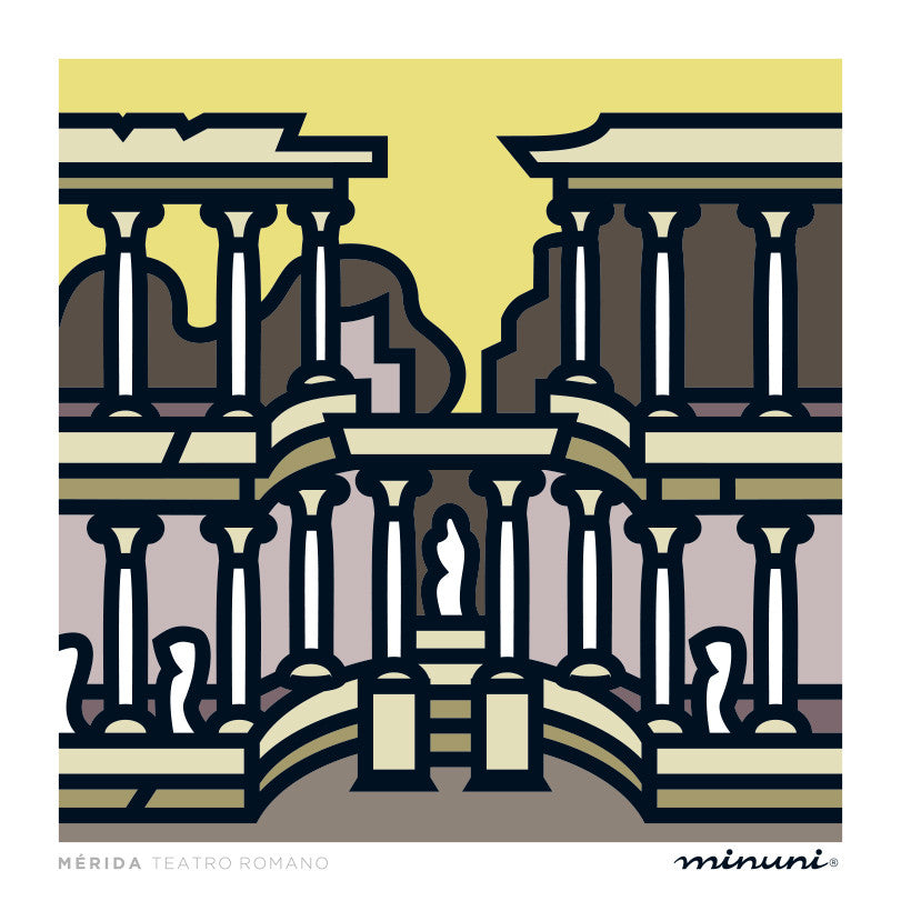 Lámina inspirada en el Teatro Romano de Mérida