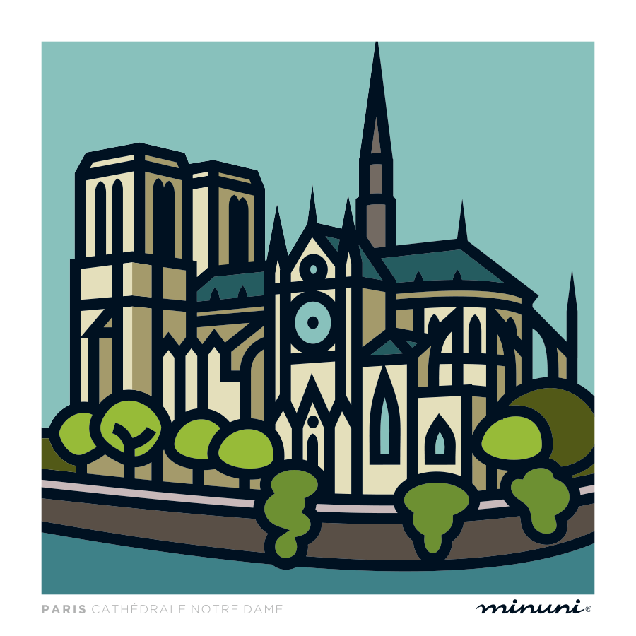 Art print inspired in Notre Dame