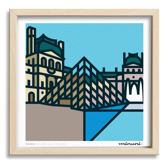 Art print inspired in Musee du Louvre