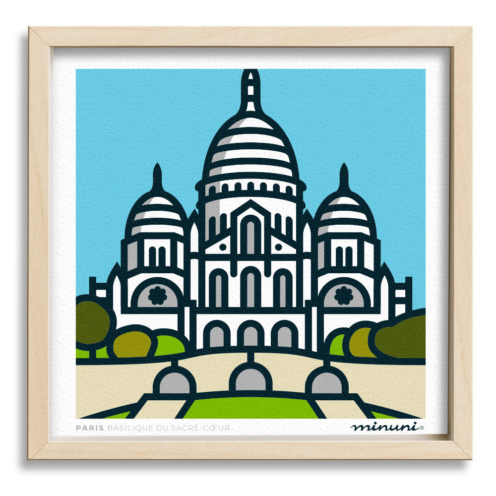 Art print inspired in Sacre-Coeur Paris