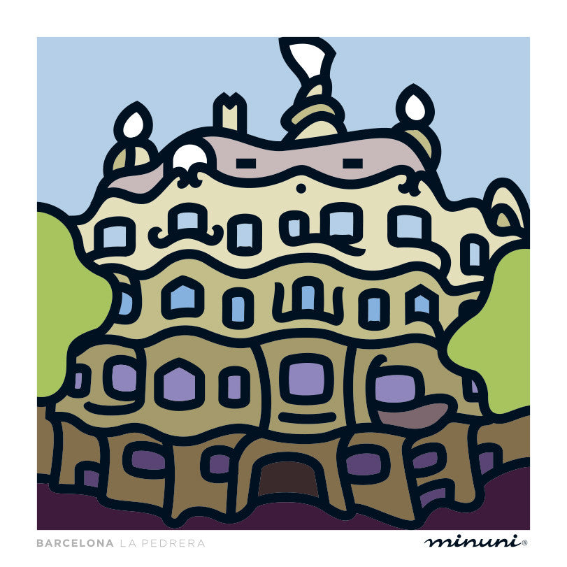 Lámina inspirada en La Pedrera de Barcelona
