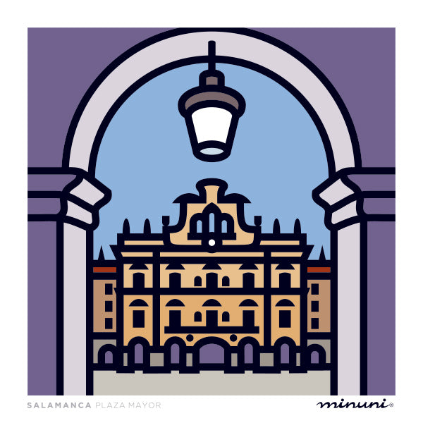 Lámina inspirada en la Plaza Mayor de Salamanca