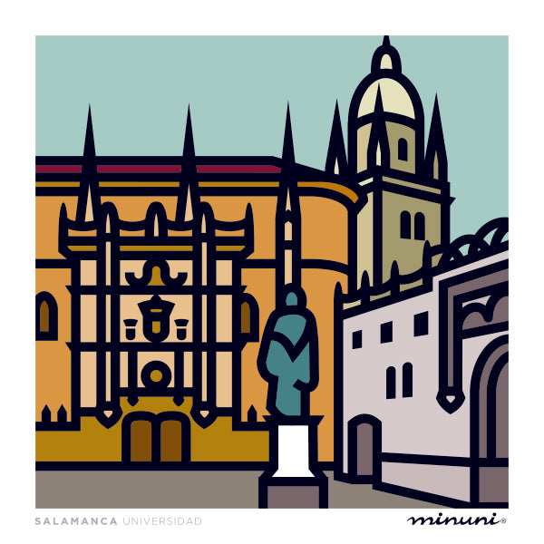 Lámina inspirada en la Universidad de Salamanca