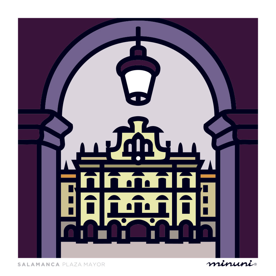 Lámina artística inspirada en la Plaza Mayor de Salamanca