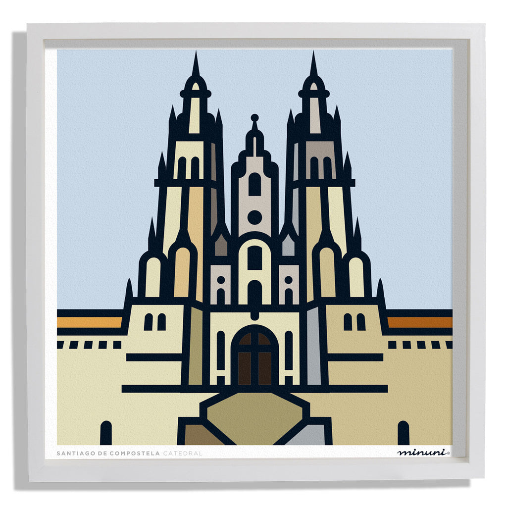 Lámina inspirada en la Catedral de Santiago de Compostela