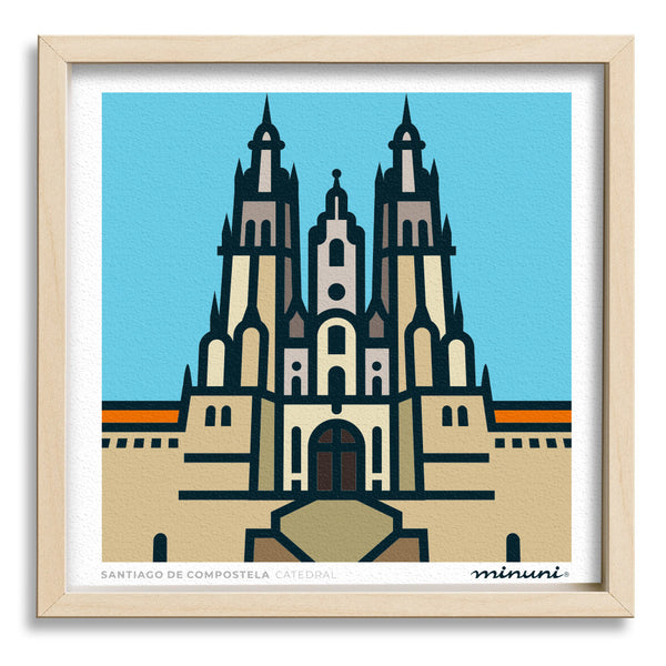 Santiago Compostela Cathedral Print, SANTIAGO