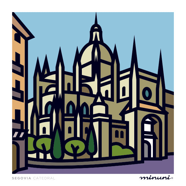 Lámina inspirada en la Catedral de Segovia