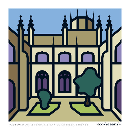 Lámina inspirada en el Claustro del Monasterio de San Juan de los Reyes de Toledo