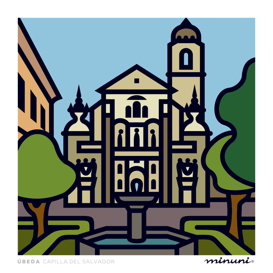 Lámina artística inspirada en la Basílica del Salvador de Úbeda