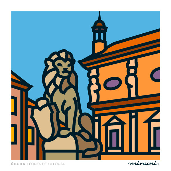 Lámina Úbeda Leones de la Lonja