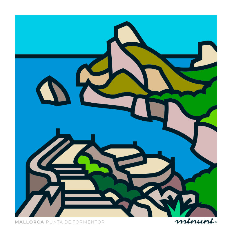 Lámina Punta de Formentor de Mallorca