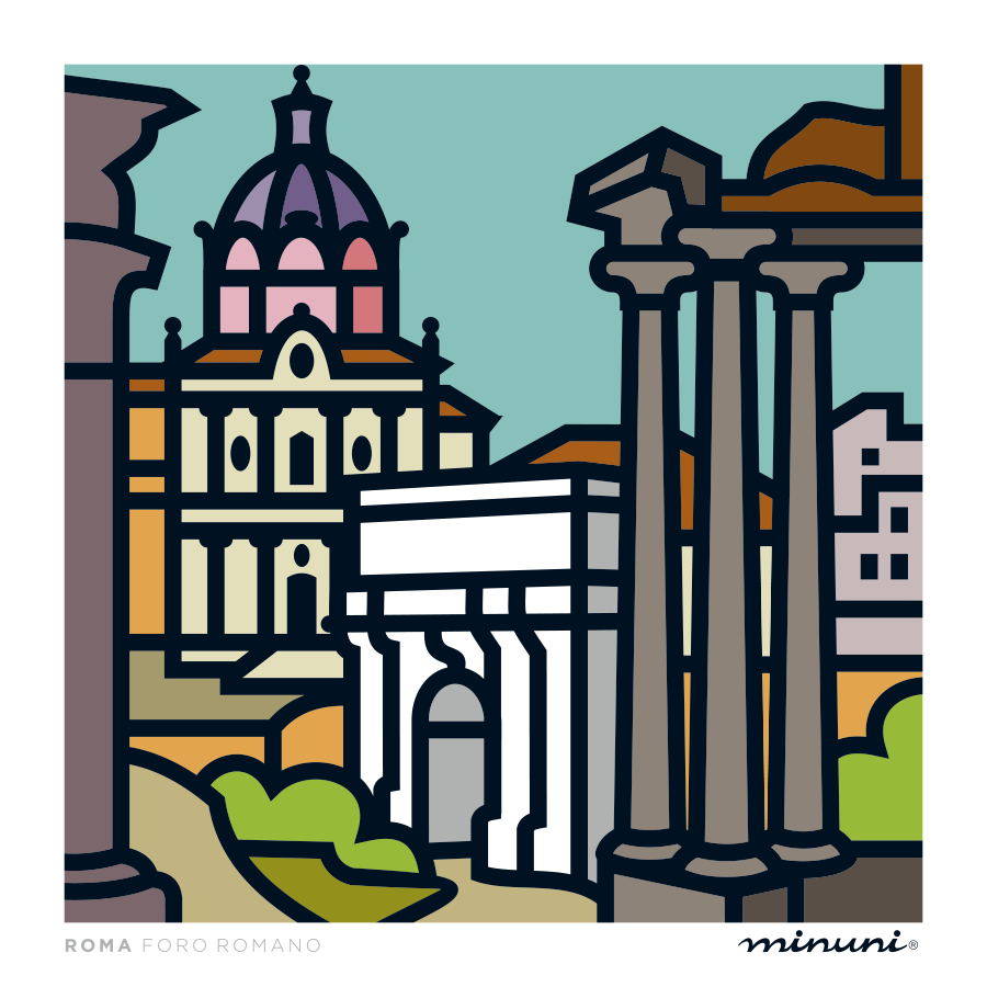Art print inspired in Roman Forum