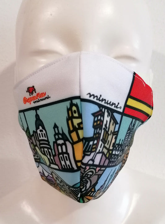 Mascarilla de diseño inspirada en España