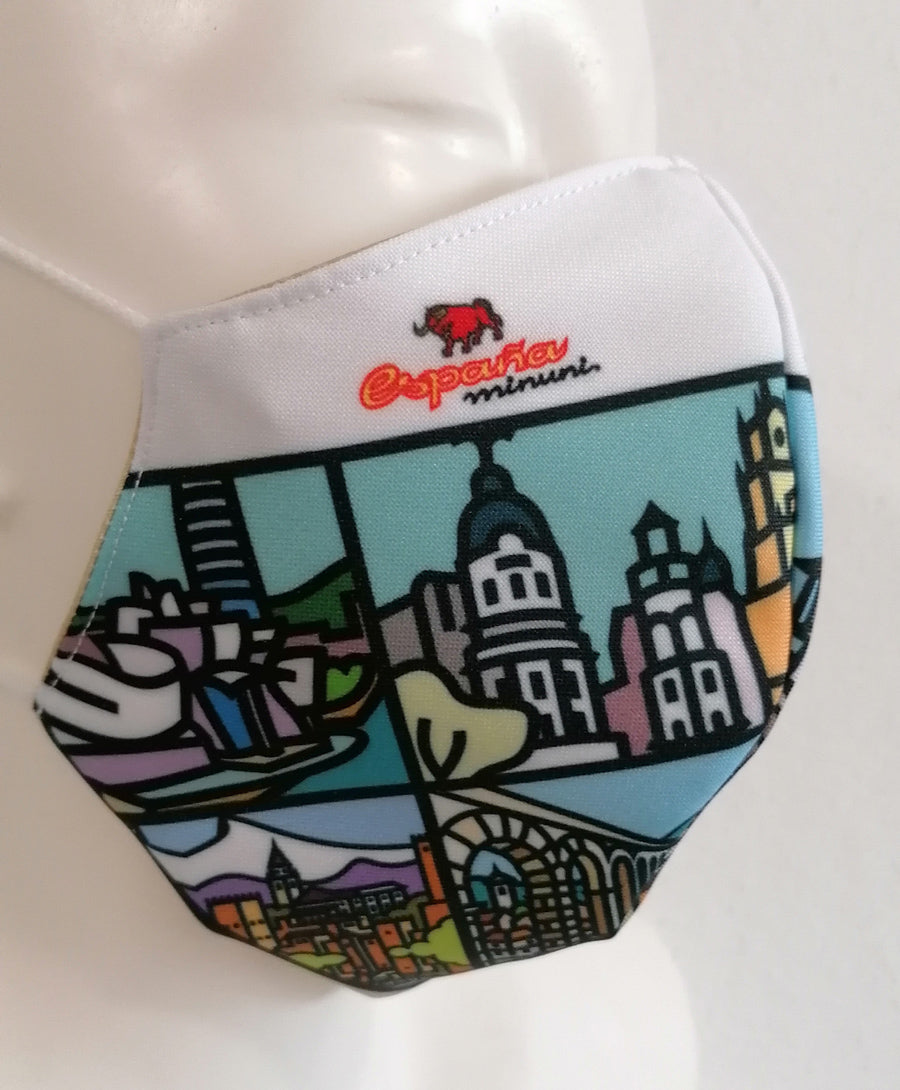 Mascarilla de diseño inspirada en España