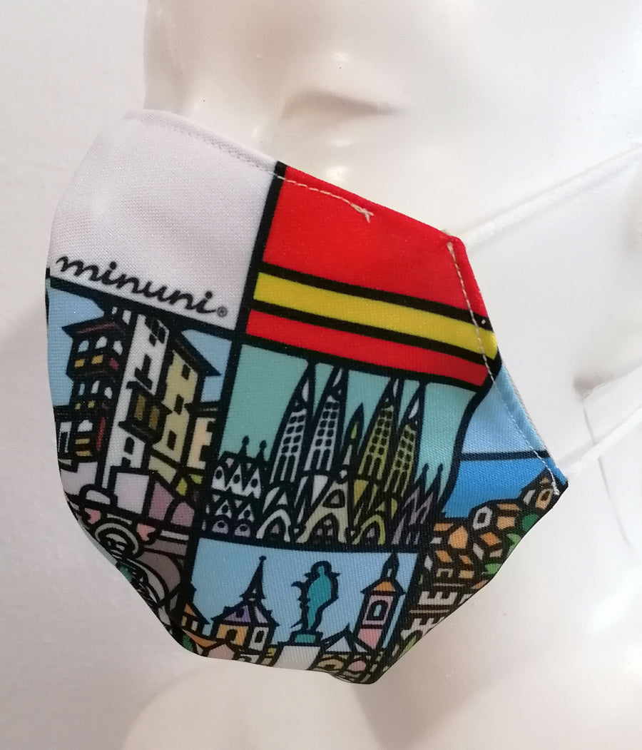 Mascarilla de diseño inspirada en España