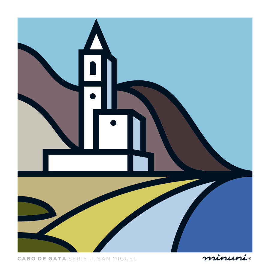 Lámina inspirada en la Iglesia de San Miguel en Cabo de Gata