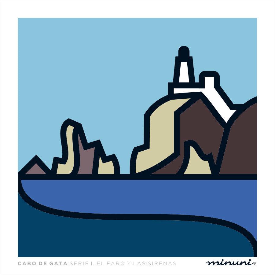 Lámina El Faro y las Sirenas, CABO DE GATA