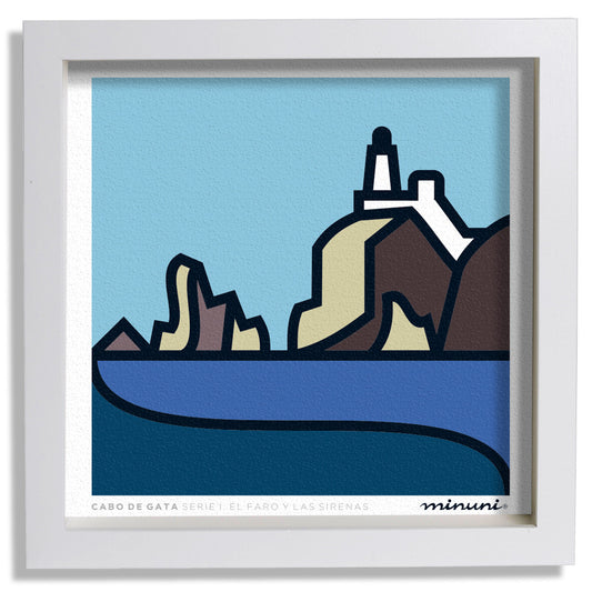 Lámina El Faro y las Sirenas, CABO DE GATA